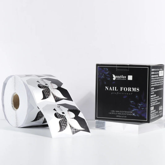 BEAUTILUX SALON NAIL FORMS 300 CT - Purple Beauty Supplies