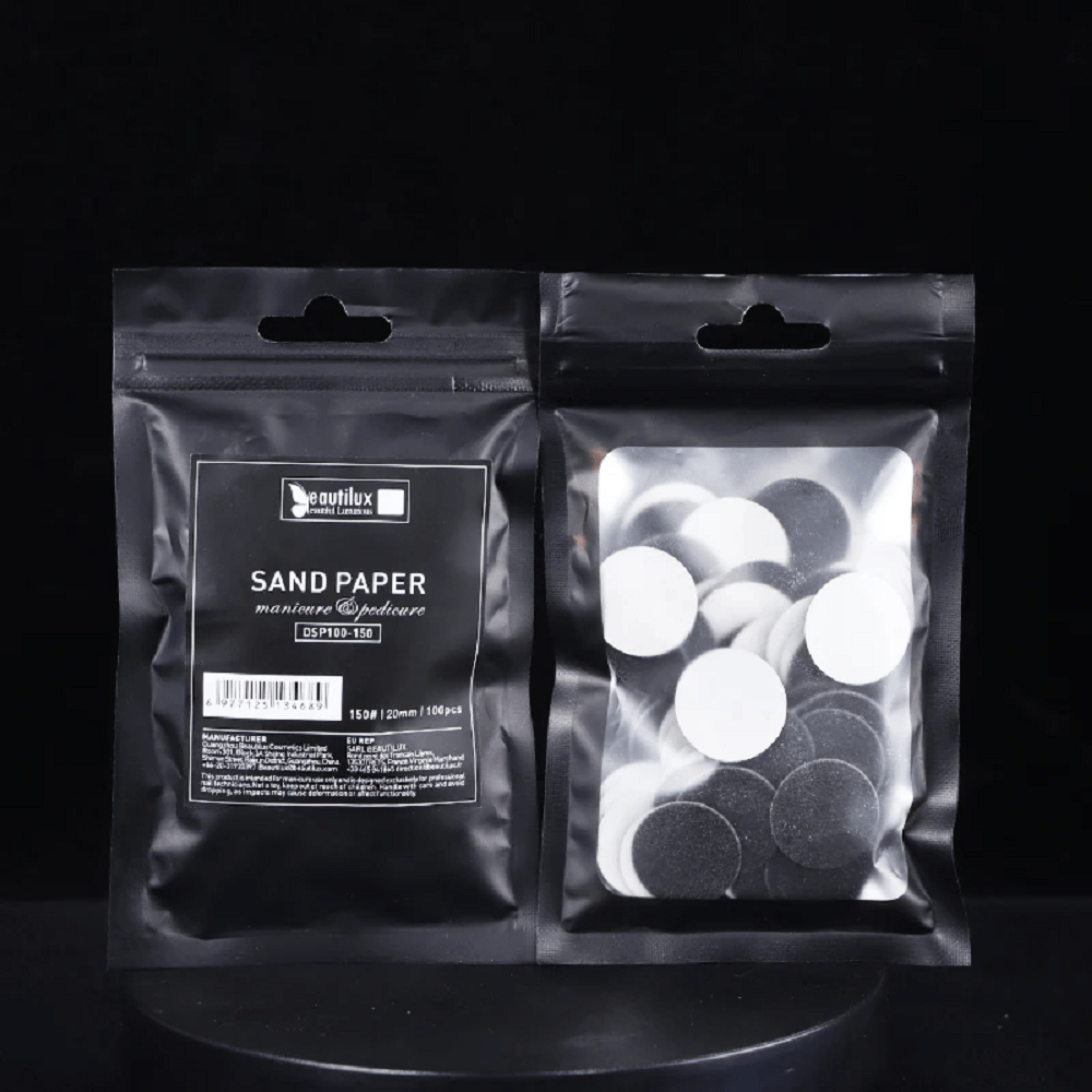 BEAUTILUX SAND PAPER DISC'S 100 PC | 150 GRIT - Purple Beauty Supplies
