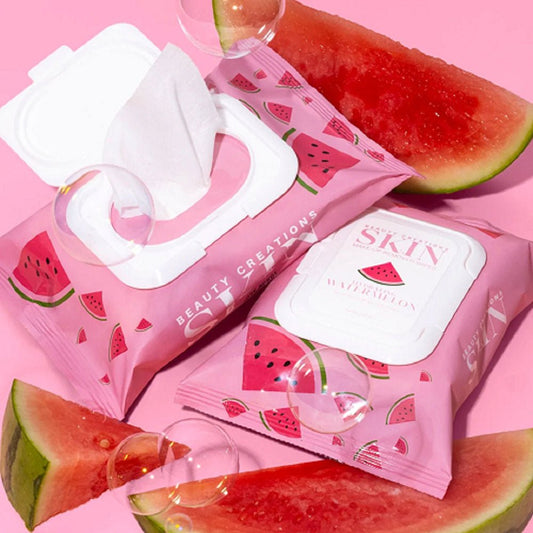 BEAUTY CREATIONS HYDRATING MAKEUP REMOVER WIPES | WATERMELON - Purple Beauty Supplies