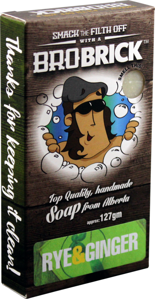 BROBRICK RYE & GINGER SOAP 127G - Purple Beauty Supplies