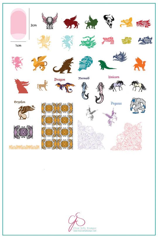 CLEAR JELLY LARGE MYTHICAL CREATURES - Purple Beauty Supplies