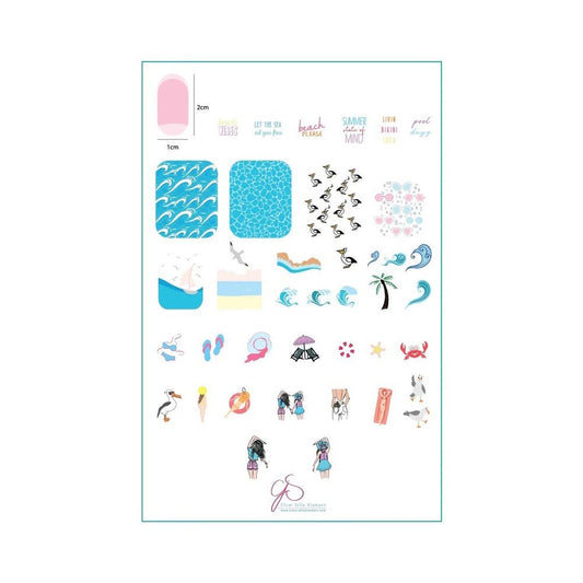 CLEAR JELLY LARGE PLATE BEACH DAY! - Purple Beauty Supplies