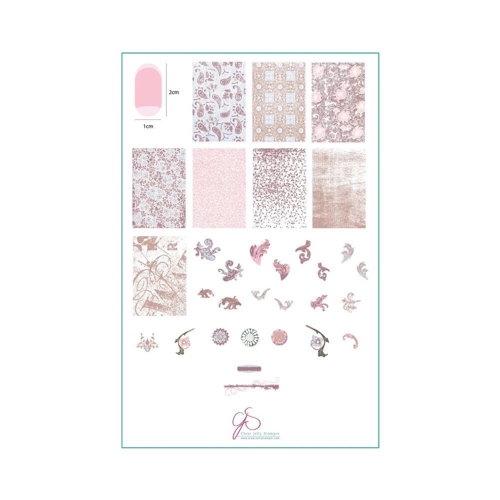 CLEAR JELLY LARGE PLATE GRUNGE SERIES DAINTY 14.5 x 9.5 CM - Purple Beauty Supplies