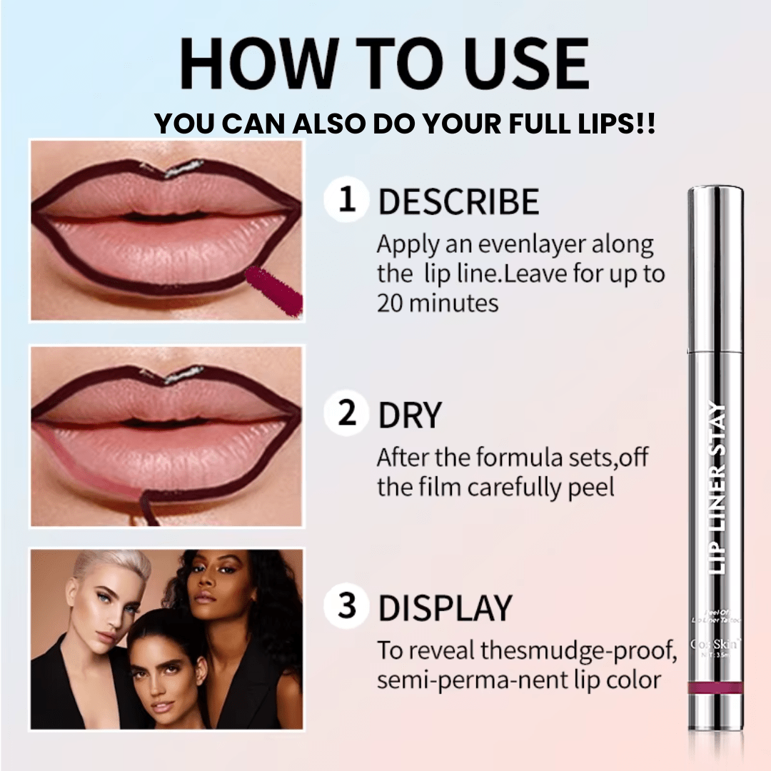 COS SKIN PEEL OFF LIP LINER STAY | 01 COREAI - Purple Beauty Supplies
