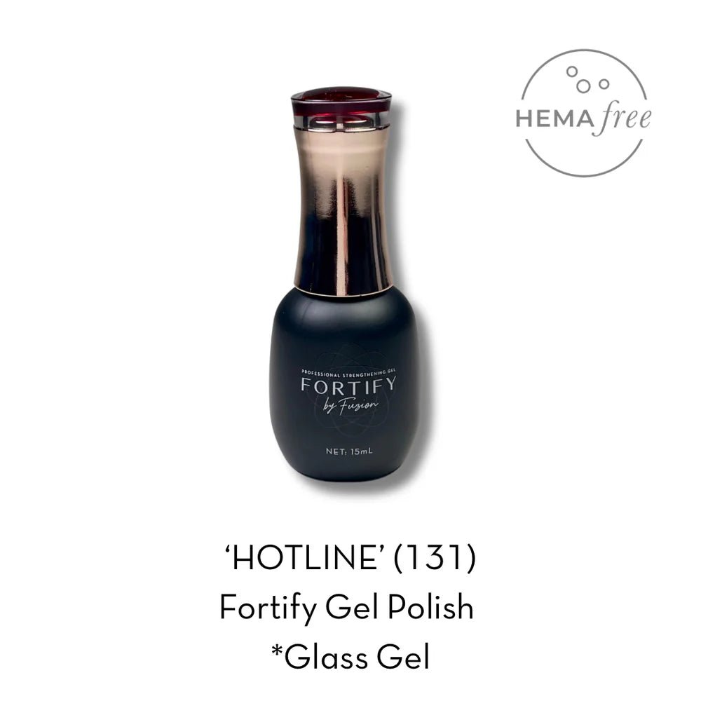 FUZION FORTIFY HEMA FREE GEL POLISH HOTLINE 129 15 ML - Purple Beauty Supplies