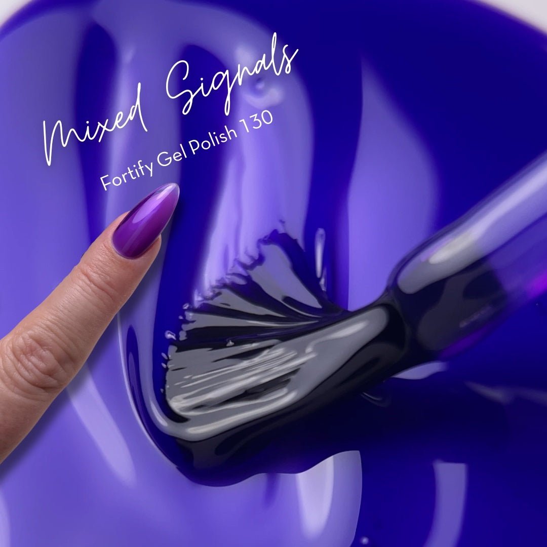 FUZION FORTIFY HEMA FREE GEL POLISH MIXED SIGNALS 129 15 ML - Purple Beauty Supplies