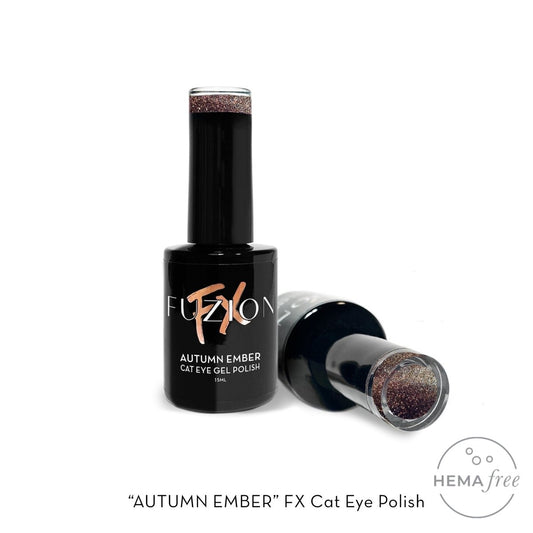 FUZION FX CAT EYE AUTUMN EMBER HEMA FREE GEL POLISH 15 ML - Purple Beauty Supplies