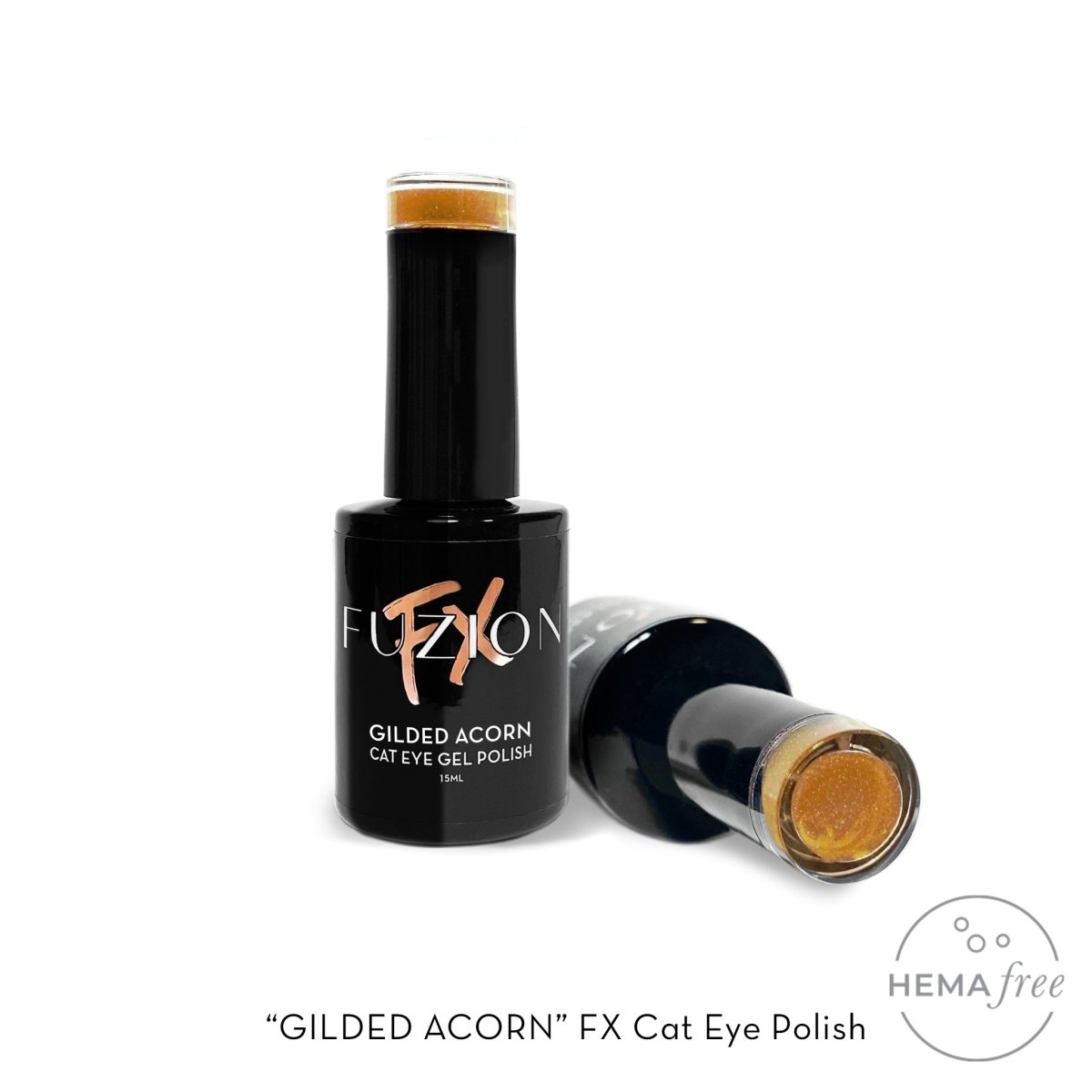 FUZION FX CAT EYE GIDED ACORN HEMA FREE GEL POLISH 15 ML - Purple Beauty Supplies