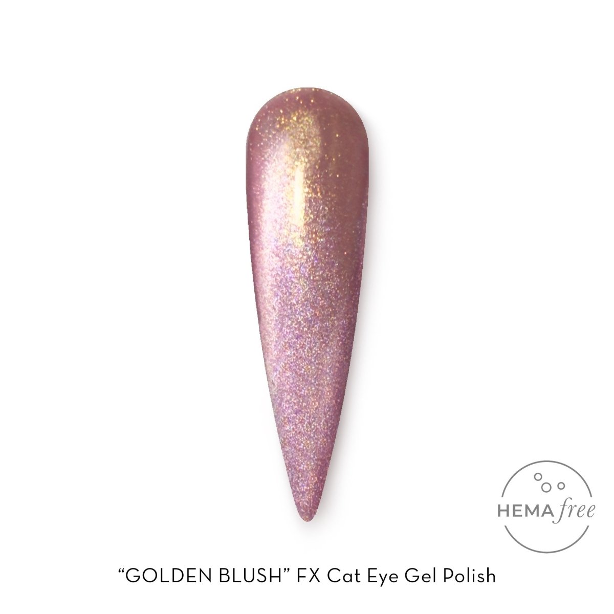 FUZION FX CAT EYE GOLDEN BLUSH HEMA FREE GEL POLISH 15 ML - Purple Beauty Supplies