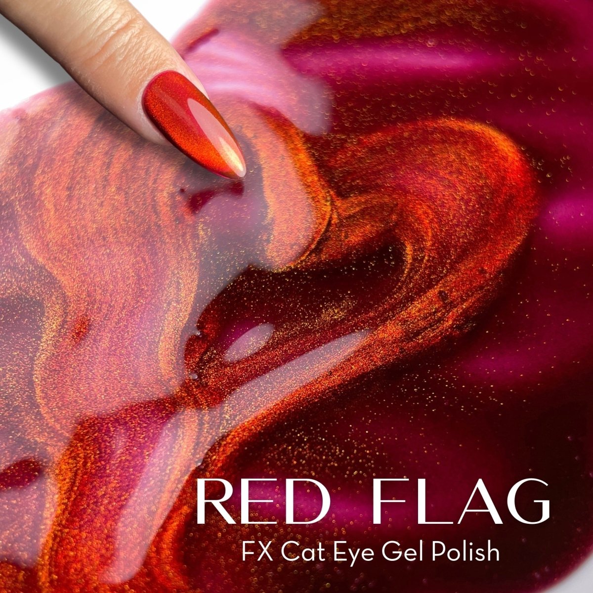 FUZION FX CAT EYE RED FLAG HEMA FREE GEL POLISH 15 ML - Purple Beauty Supplies