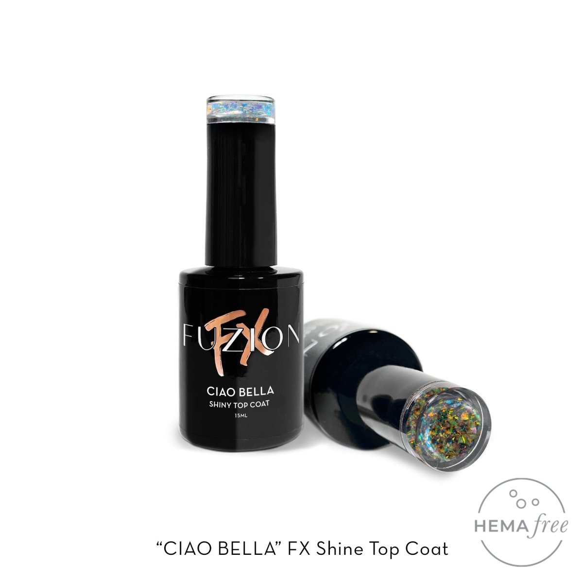 FUZION FX SHINY TOP COAT CIAO BELLA UV/LED 15 ML - Purple Beauty Supplies