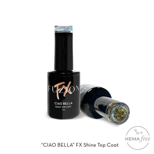 FUZION FX SHINY TOP COAT CIAO BELLA UV/LED 15 ML - Purple Beauty Supplies