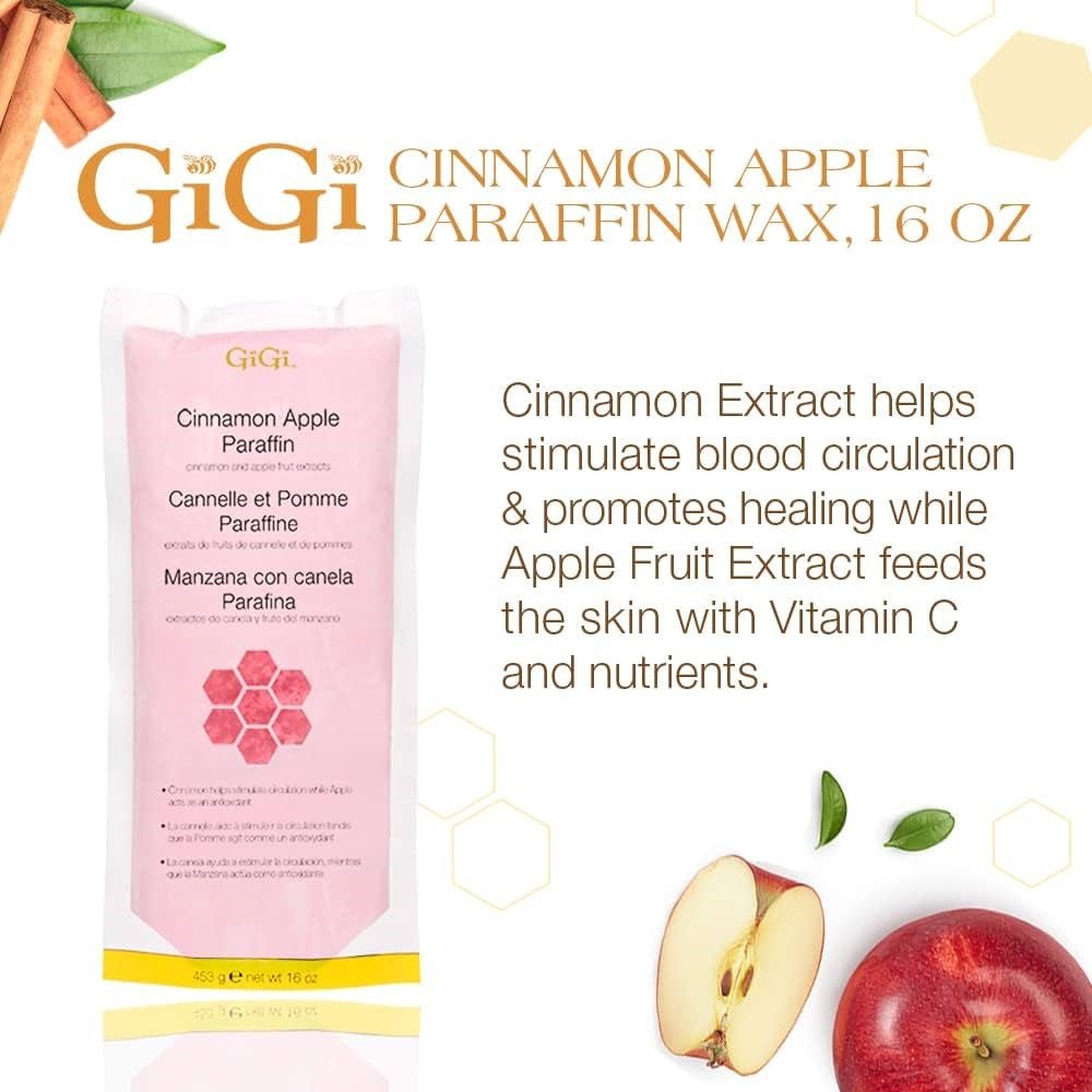 GIGI CINNAMON APPLE PARAFFIN 16 OZ/453 G - Purple Beauty Supplies