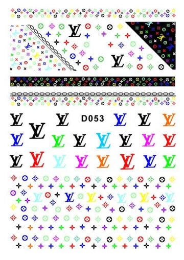 *GLITTER MIX STICKER LUXURY INSPIRED D053 - Purple Beauty Supplies