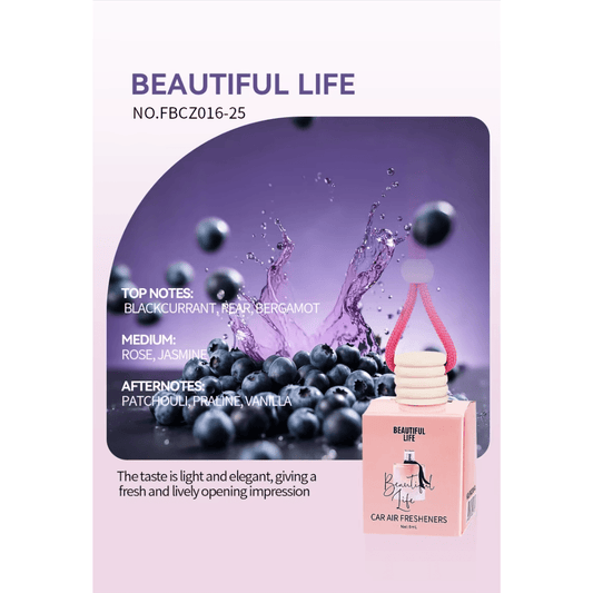 HANGING MINI AIR FRESHNER 8 ML | BEAUTIFUL LIFE - Purple Beauty Supplies