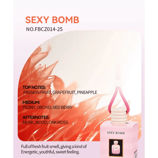 HANGING MINI AIR FRESHNER 8 ML | SEXY BOMB - Purple Beauty Supplies