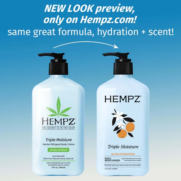 HEMPZ MOISTURIZER TRIPLE WHIPPED 17 OZ/500 ML - Purple Beauty Supplies