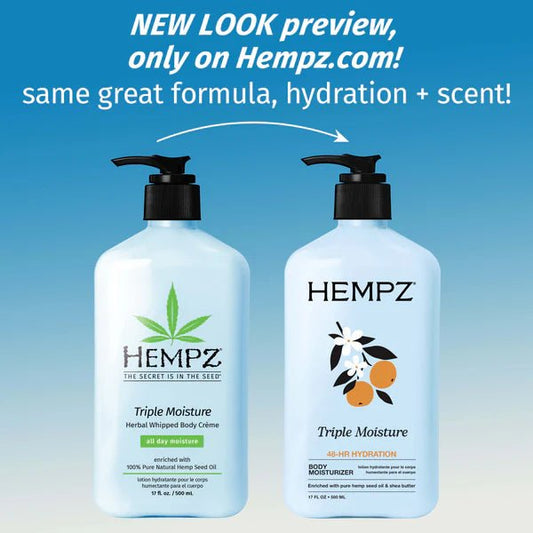 HEMPZ MOISTURIZER TRIPLE WHIPPED 17 OZ/500 ML - Purple Beauty Supplies