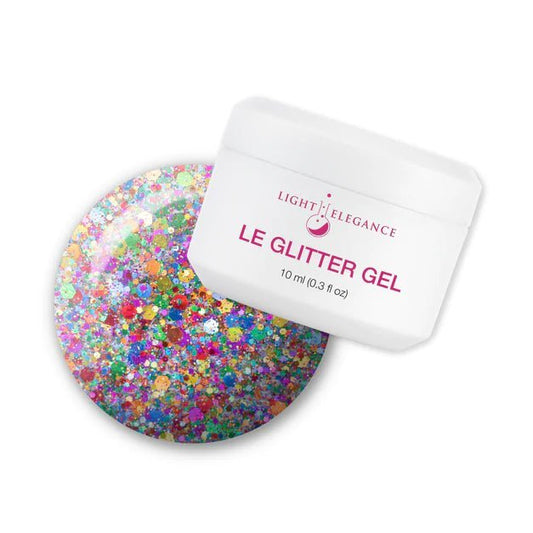 LIGHT ELEGANCE GLITTER GEL EVERYONE'S A CRITIC 10 ML - Purple Beauty Supplies