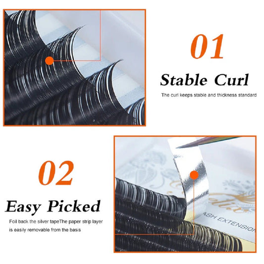 LILY ANNE LASH | GLOSSY SILK C.05 MIX TRAY 8 - 14MM - Purple Beauty Supplies