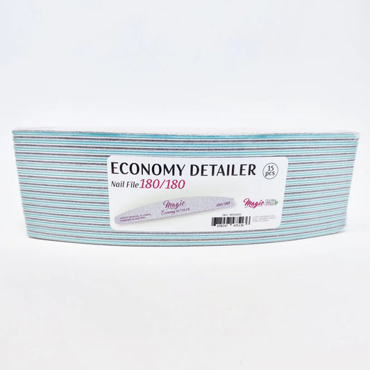 MAGIC GEL ECONOMY DETAILER NAIL FILE 180/180 15PK - Purple Beauty Supplies