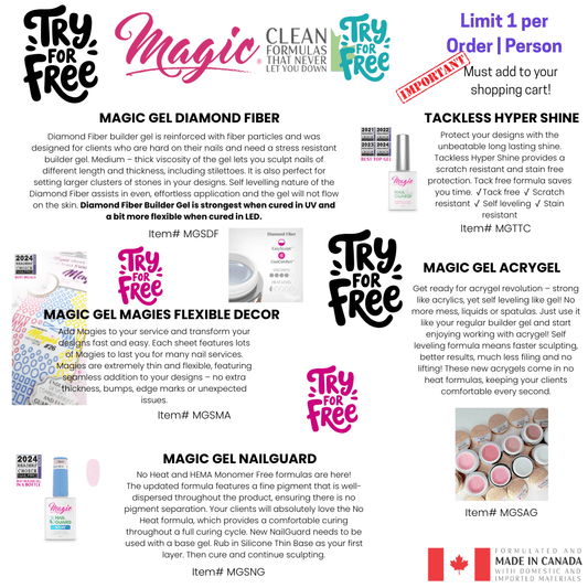 MAGIC GEL MAGIES FLEXIBLE DECOR FREE SAMPLE - LIMIT 1 PER PERSON. - Purple Beauty Supplies