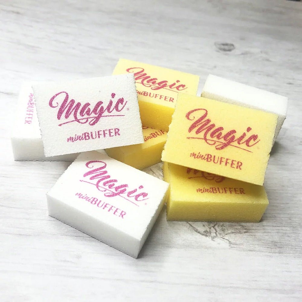 MAGIC GEL MINI BUFFER - YELLOW 180 GRIT 100PC - Purple Beauty Supplies
