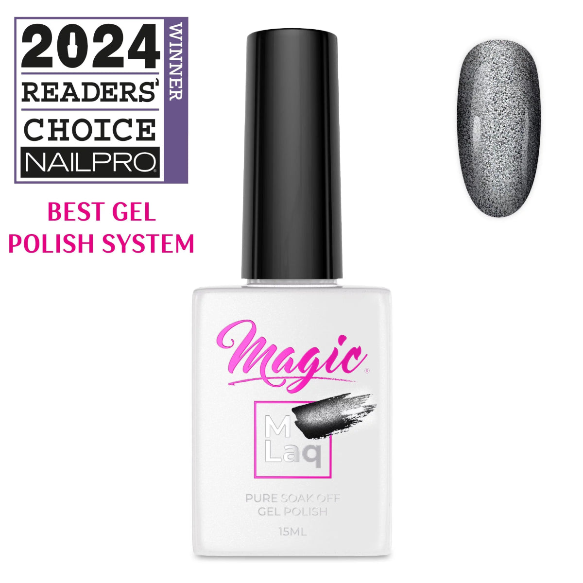 MAGIC GEL MLaq BLACK CAT EYE 380 - Purple Beauty Supplies