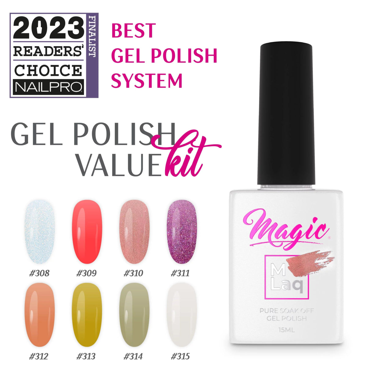 MAGIC GEL MLaq BLAZE #308 - Purple Beauty Supplies