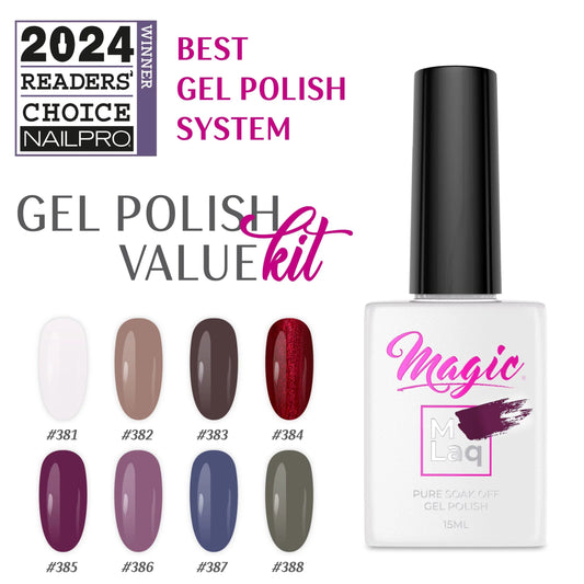 MAGIC GEL MLaq CASHMERE CRUSH COLLECTION GEL POLISH VALUE KIT (VALUE $ 138.00) - Purple Beauty Supplies