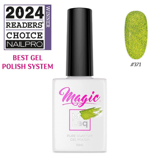 MAGIC GEL MLaq GREEN CAT EYE 371 - Purple Beauty Supplies