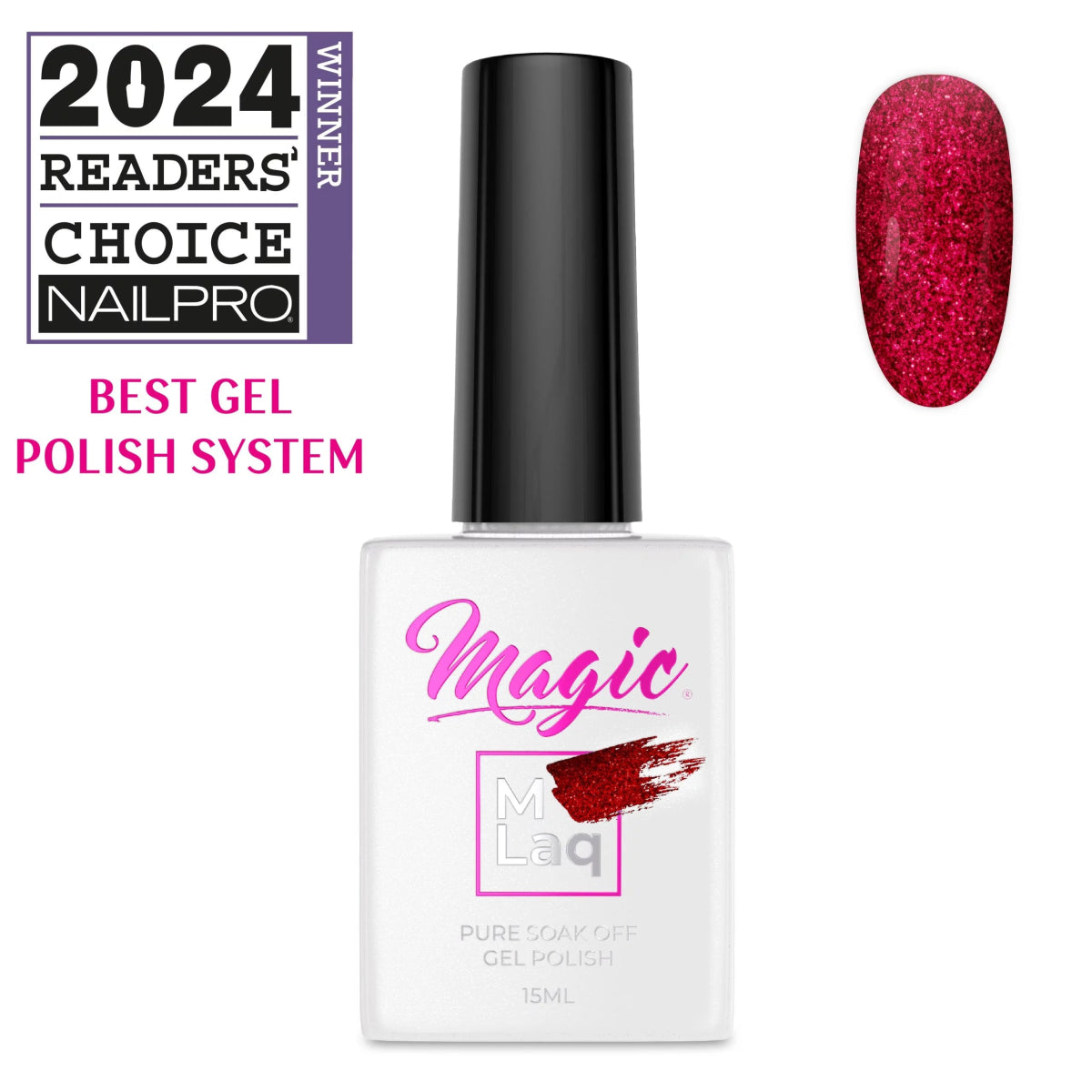 MAGIC GEL MLaq MERRY GLIMMER 395 - Purple Beauty Supplies