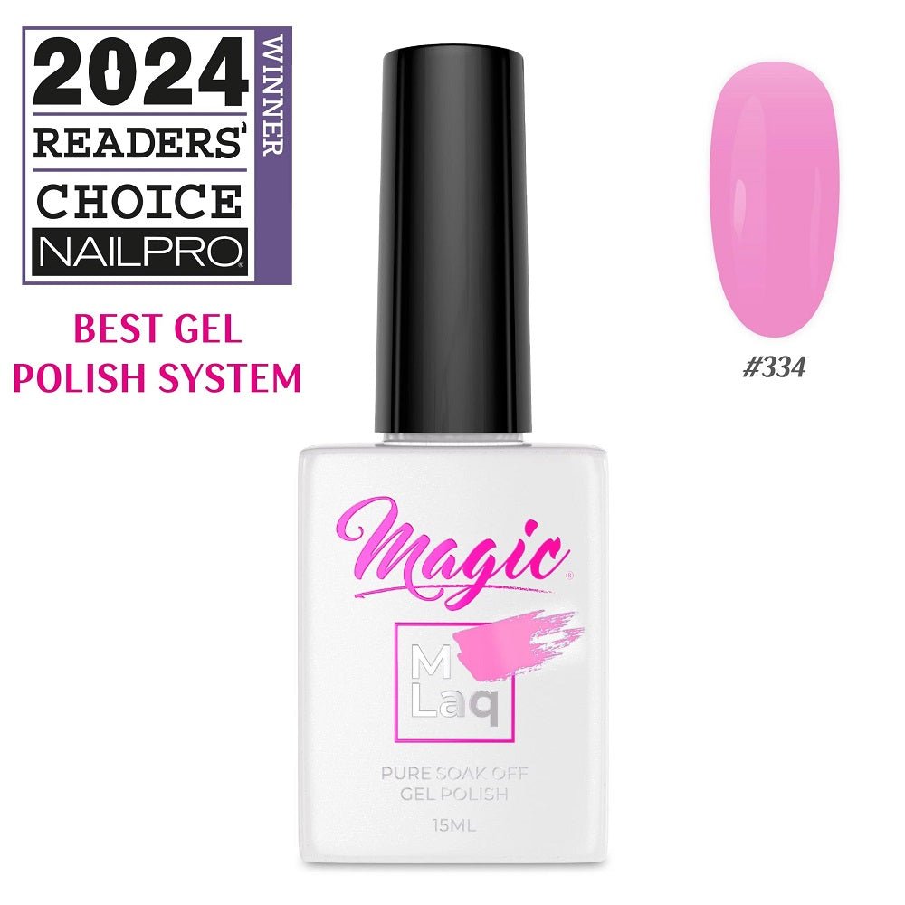 MAGIC GEL MLaq PINK PUFF #334 - Purple Beauty Supplies