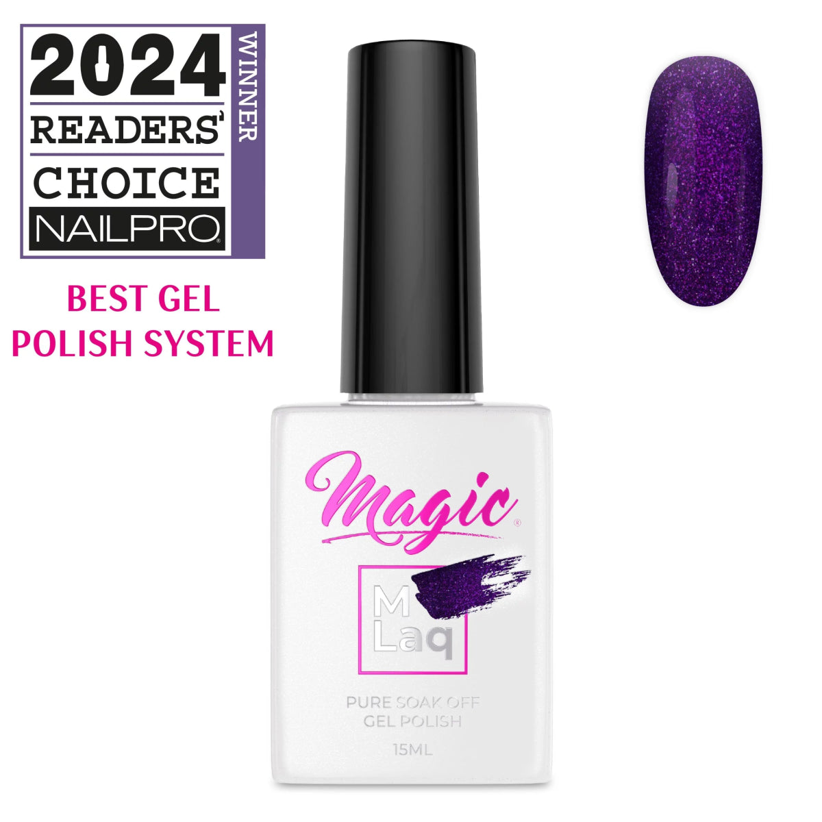 MAGIC GEL MLaq ROYAL FROST COLLECTION GEL POLISH VALUE KIT (VALUE $ 138.00) - Purple Beauty Supplies