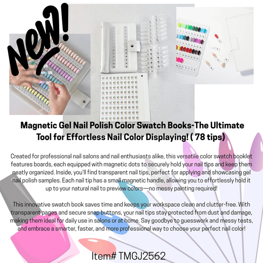 MAGNETIC GEL POLISH COLOR BOOK W/ REMOVABLE TIPS (78 colors) - Purple Beauty Supplies