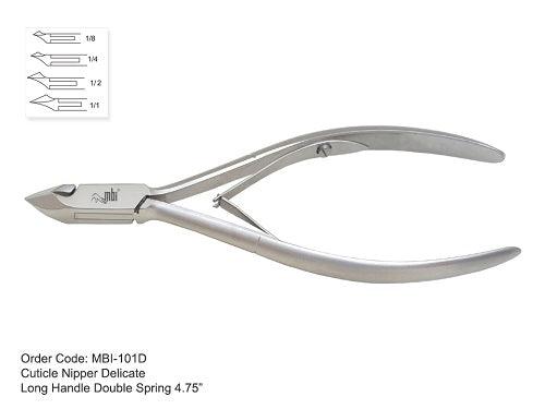 MBI CUTICLE NIPPER LONG HANDLE 4.75" 1/2  JAW