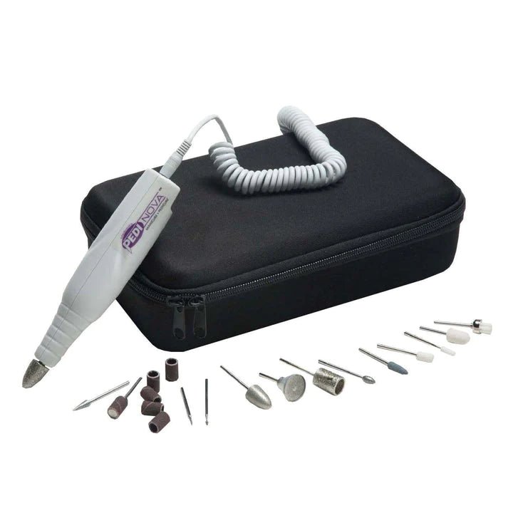 MEDICOOL PEDI NOVA PRO ELECTRIC FILE KIT W/ 14 BITS - Purple Beauty Supplies