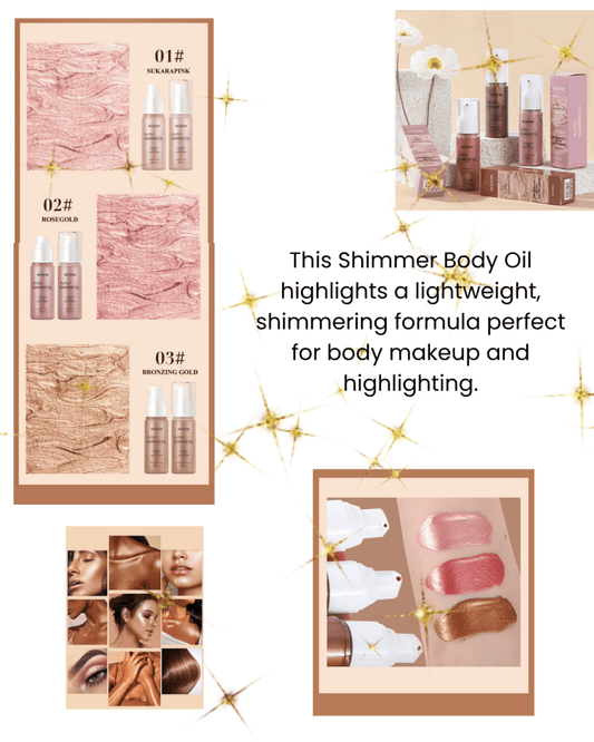 MOOYAM BODY SHIMMER OIL | PINK 50ML - Purple Beauty Supplies