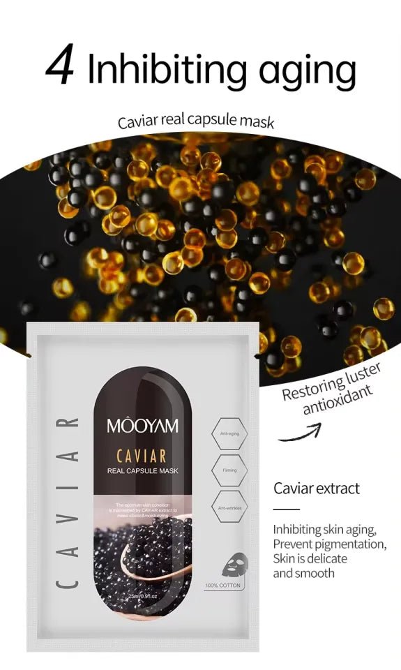 MOOYAM CAPSULE SHEET MASK | CAVIAR - Purple Beauty Supplies