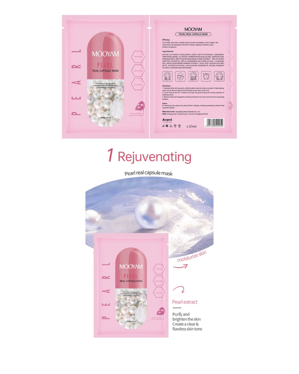 MOOYAM CAPSULE SHEET MASK | PEARL - Purple Beauty Supplies