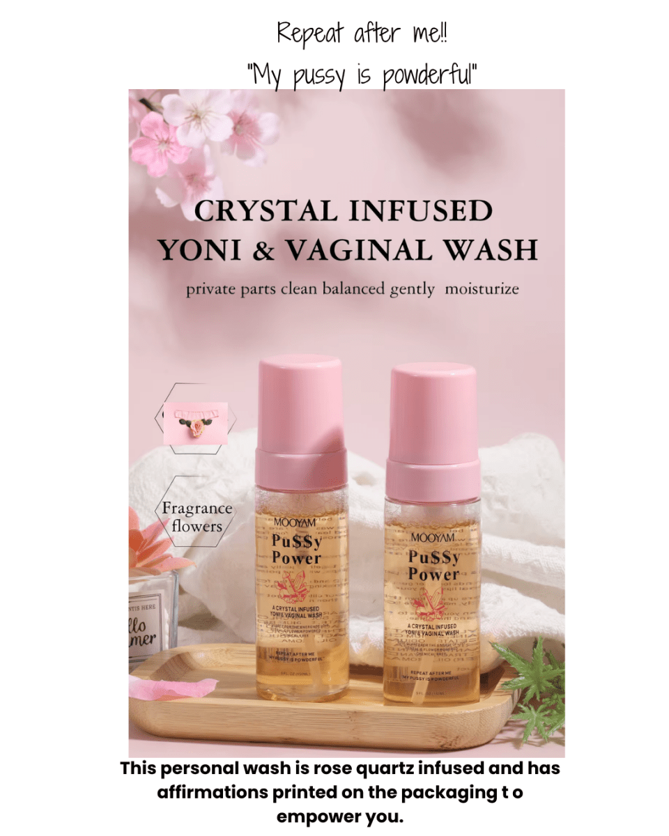 MOOYAM PU$$Y POWER | CRYSTAL INFUSED YONI & VAGINAL WASH 150ML - Purple Beauty Supplies
