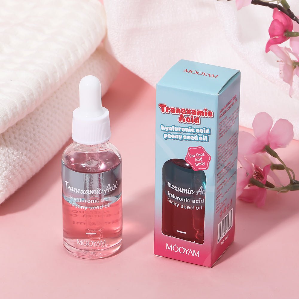 MOOYAM TRANEXAMIC ACID | HYALURONIC ACID & PEONY SEED OIL 30ML - Purple Beauty Supplies