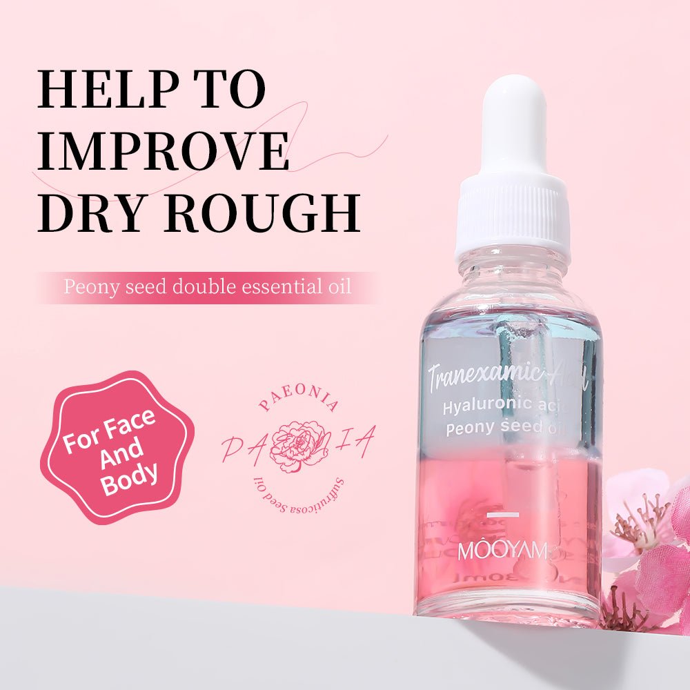 MOOYAM TRANEXAMIC ACID | HYALURONIC ACID & PEONY SEED OIL 30ML - Purple Beauty Supplies