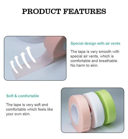 NON - WOVEN BREATHABLE INSULATION LASH TAPE - PINK - Purple Beauty Supplies