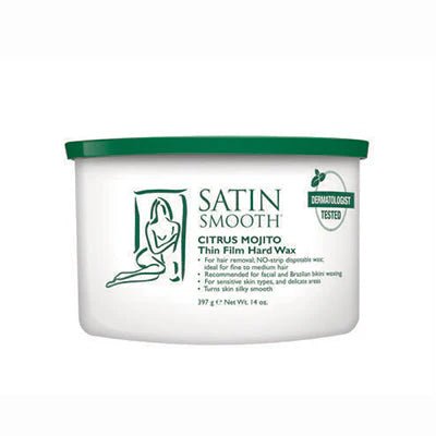 SATIN SMOOTH WAX CITRUS MOJITO HARD 14 OZ/397 G - Purple Beauty Supplies