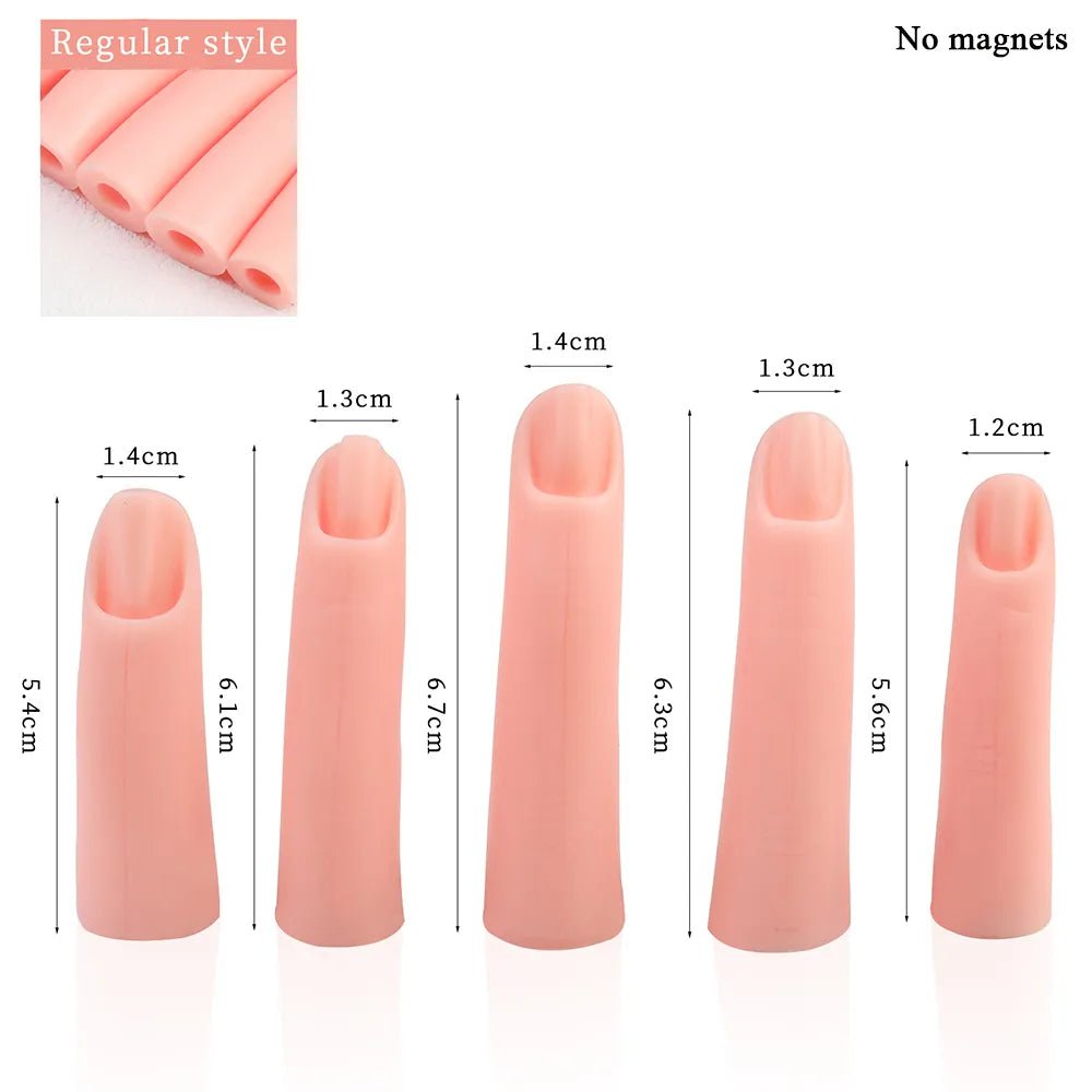 SLOTTED SILICONE PRACTICE FINGERS 5 PACK - Purple Beauty Supplies