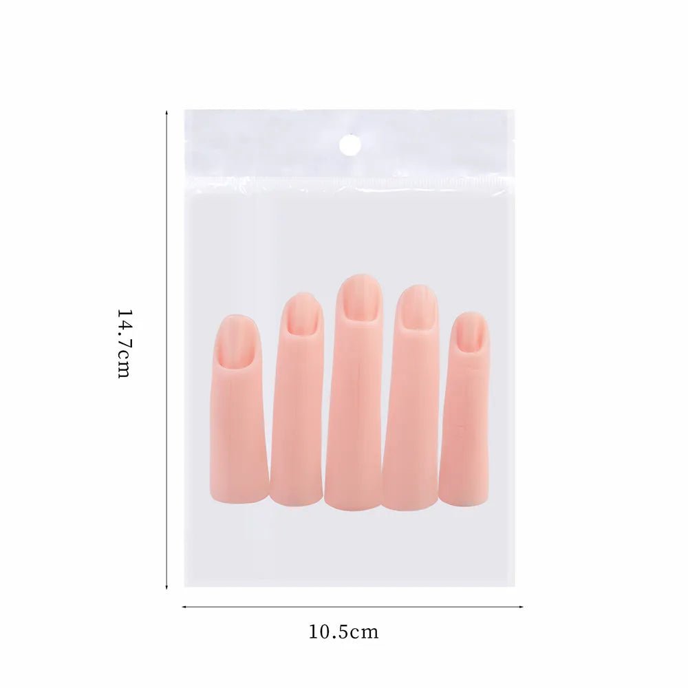 SLOTTED SILICONE PRACTICE FINGERS 5 PACK - Purple Beauty Supplies