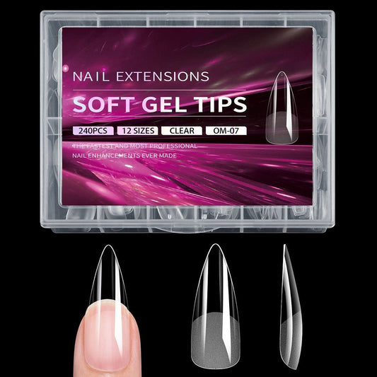 SOFT GEL TIPS 240 PCS | MEDIUM STILETTO - Purple Beauty Supplies
