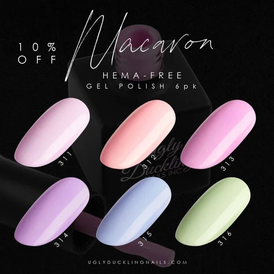 UGLY DUCKLING GEL POLISH MACARON COLLECTION 6 PK - Purple Beauty Supplies