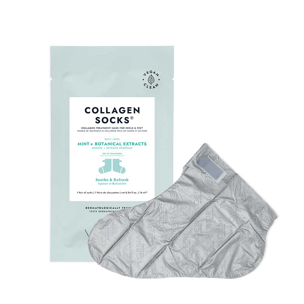 VOESH COLLAGEN SOCKS W/ MINT + BOTANICAL EXTRACTS - Purple Beauty Supplies